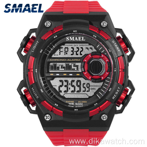 SMAE Luxury Brand Men Digital Wristwatches LED Display